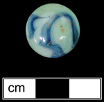 18BC27 - Machine made glass marbles, various types (primarily patched and cat eye) - click image to see larger view.